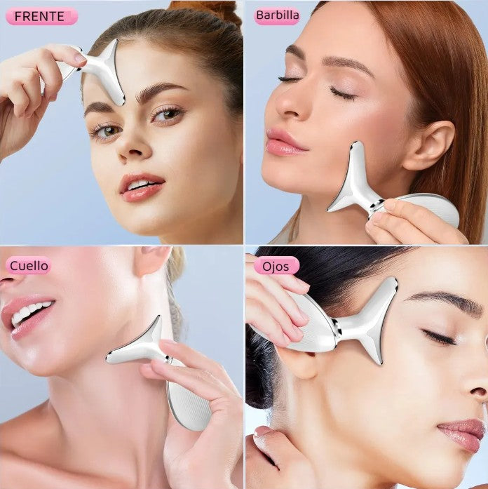 Combo Facial Reafirmante 2x1 Masajeador facial + GRATIS Faja De Papada En Silicona