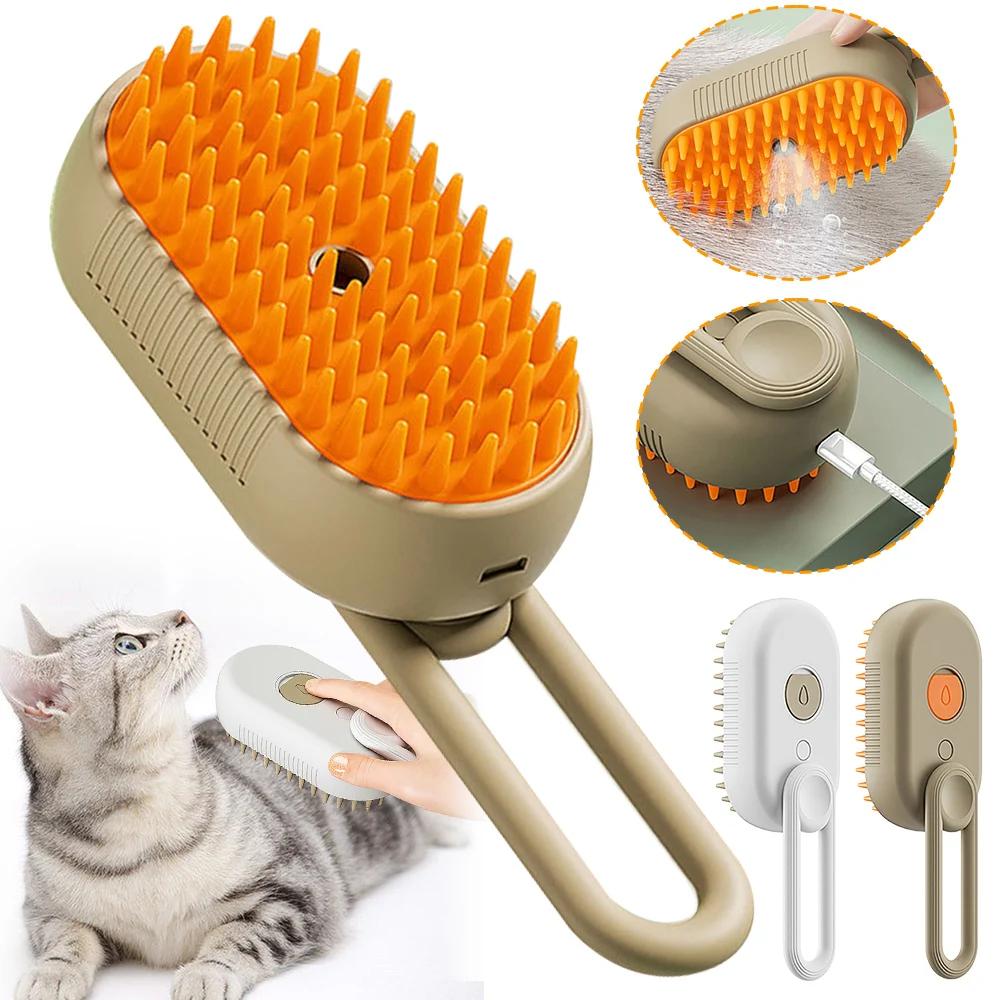 Cepillo a vapor para mascotas con manija